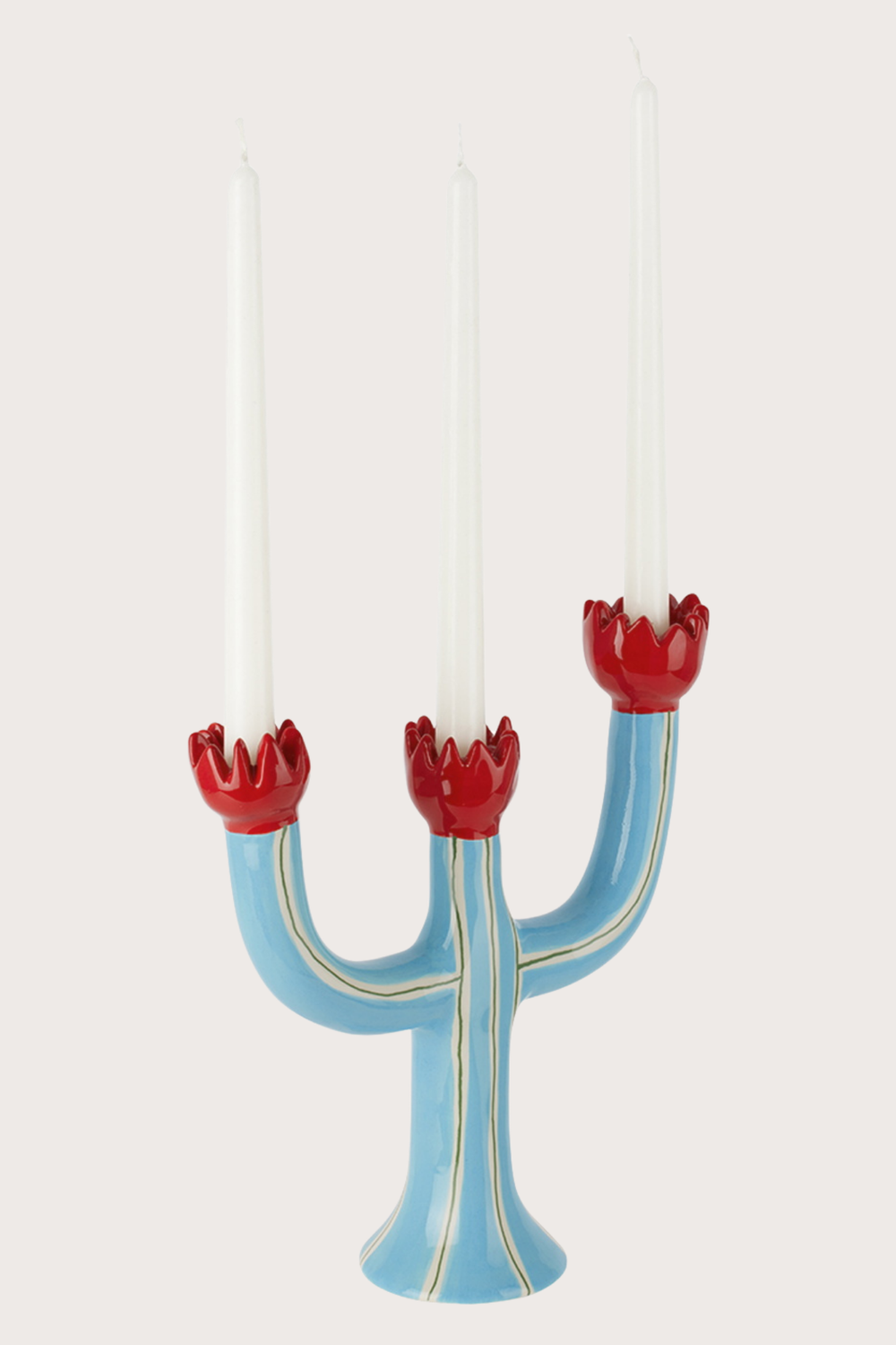Tulip Turquoise Candleholder