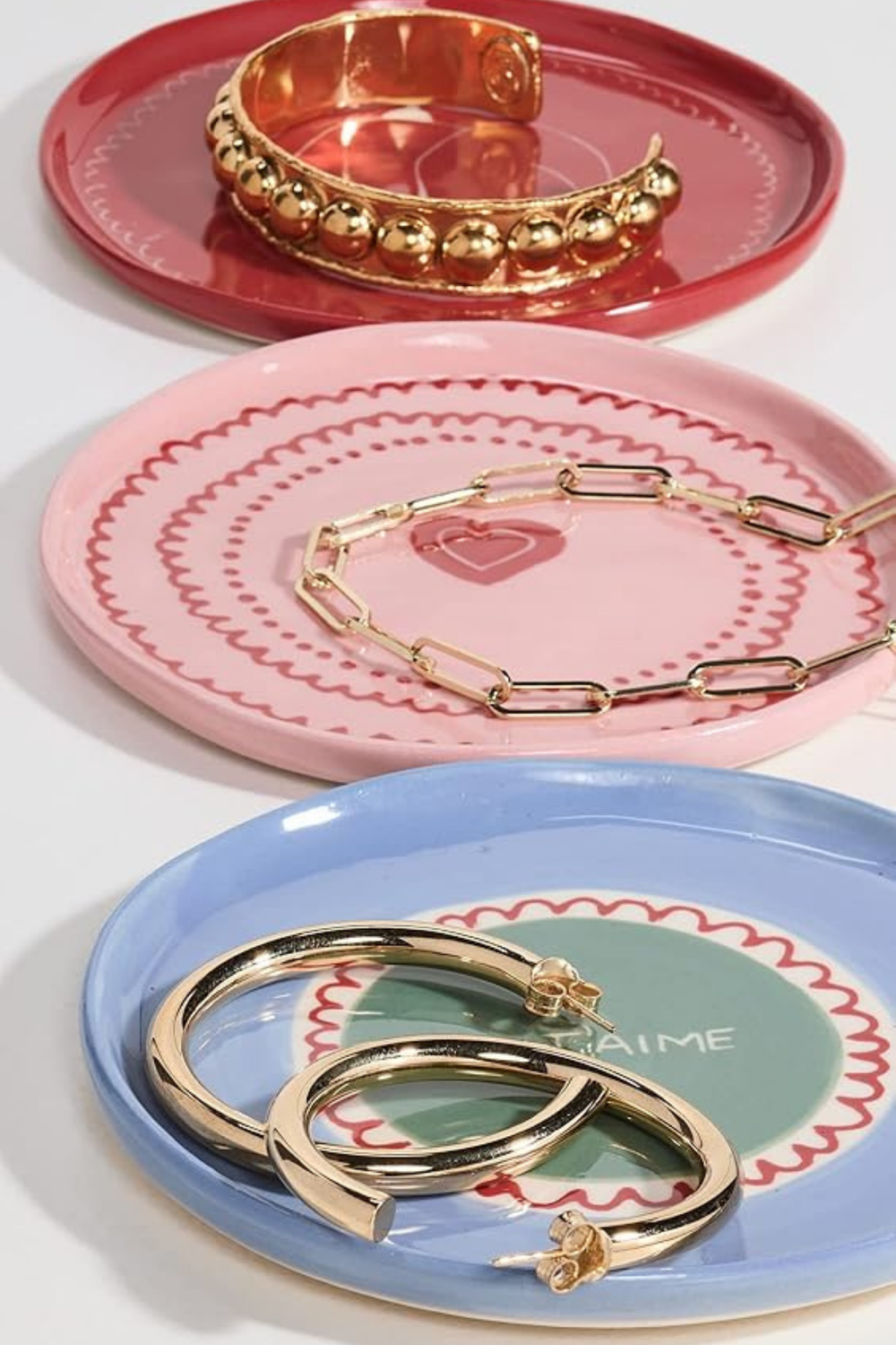 Je t'aime Jewelry Plates Set 3