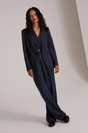 The Favorite Pant in Navy Pinstripe
