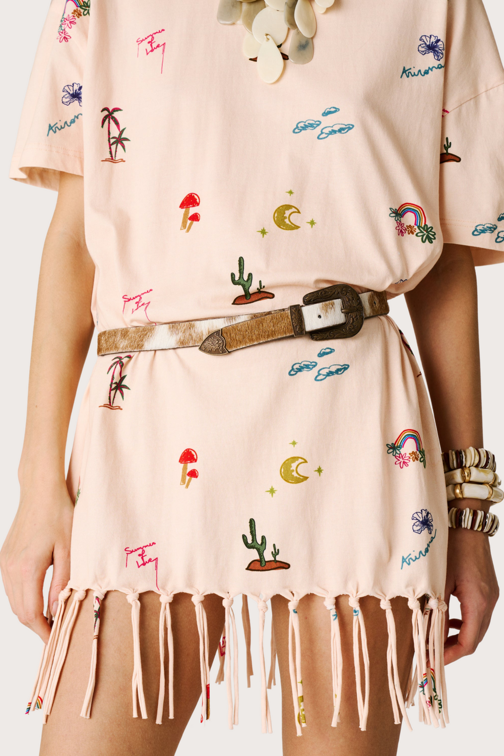 Fringes Dress Peach