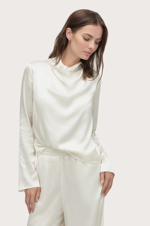 The Long Sleeve Alice Top in Ivory