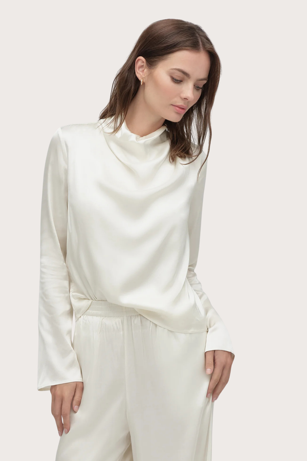 The Long Sleeve Alice Top in Ivory