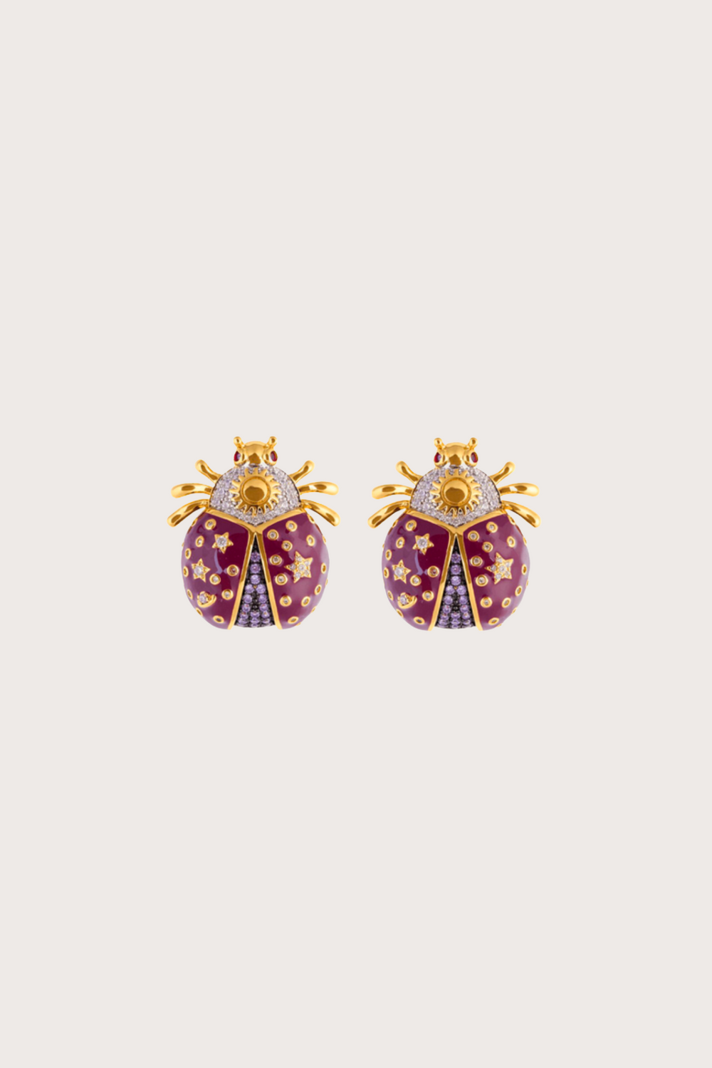 Royal Thoth Burgundy Stud Earrings