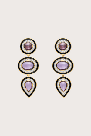 Halo Misi Amethyst Chandelier Earrings