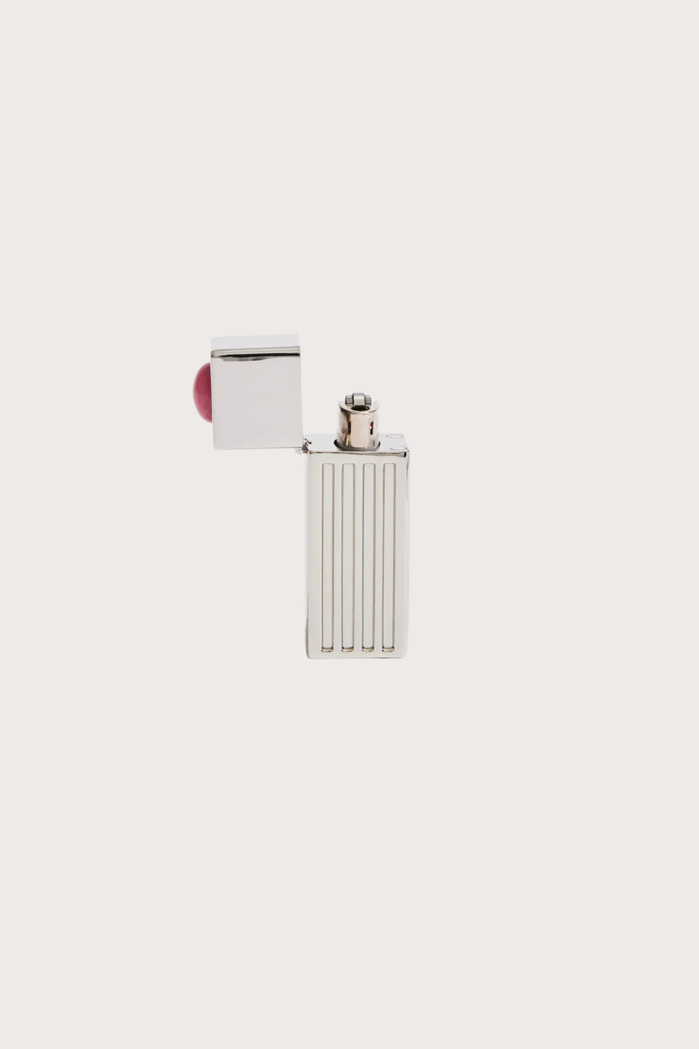 Lipstick Lighter Case in Silver