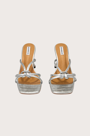 Garden Series Sandals in Coral Silver Croc