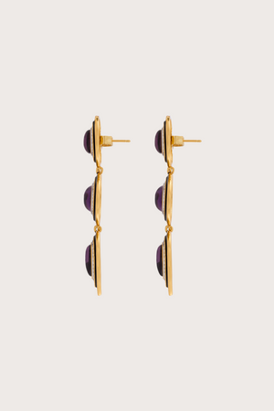 Halo Misi Amethyst Chandelier Earrings