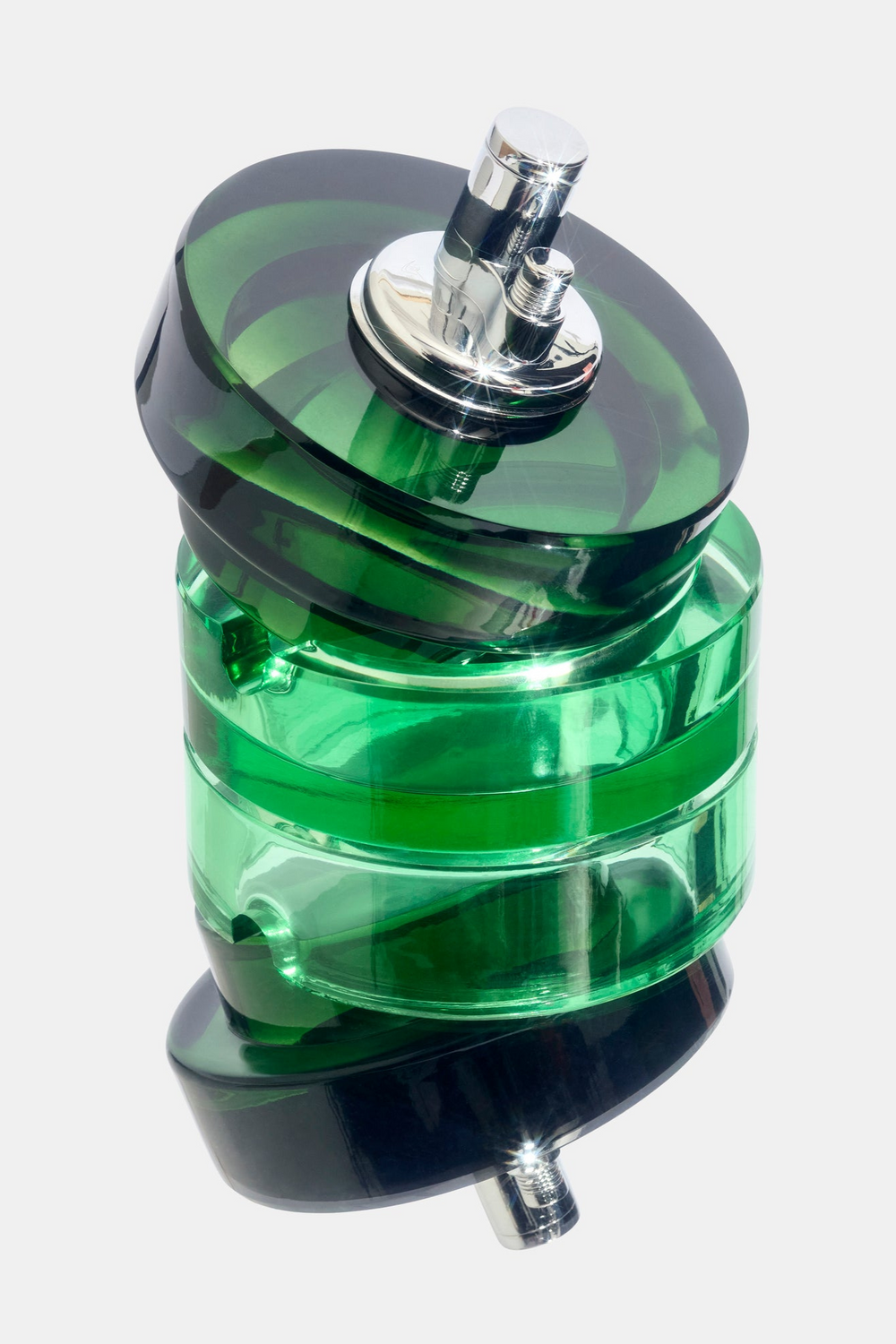 Glass Tabletop Lighter in Grass Green