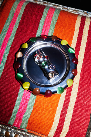 Rainbow Marbles Dish in Silver