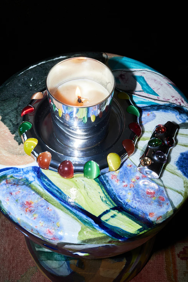 Rainbow Marbles Dish in Silver