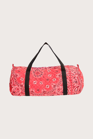 Bandana Quilted Bowler Bag - Red