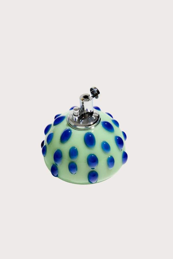 Spotted Glass Tabletop Lighter in Blue