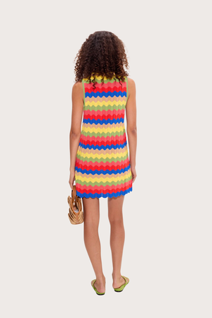 Moji Wave Mini Dress in Tropical Wave
