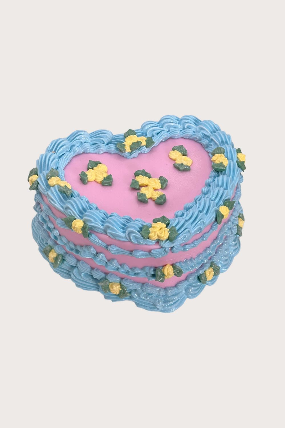 Frosted Heart Shape Jewelry Box in Blue