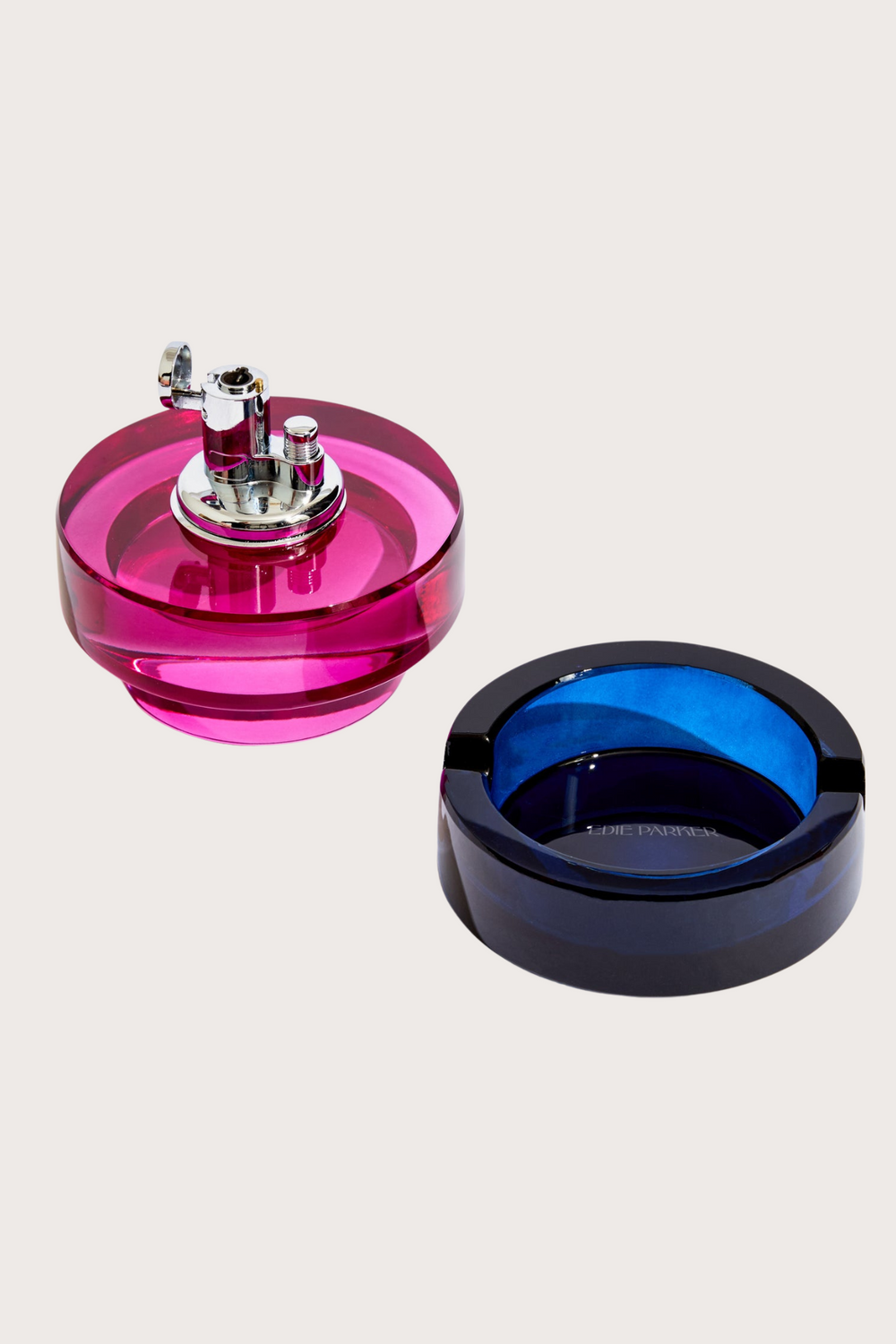 Glass Tabletop Lighter in Mixed Berry