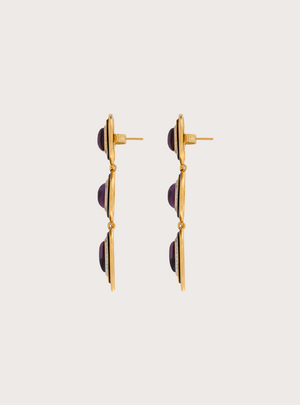 Halo Misi Amethyst Chandelier Earrings