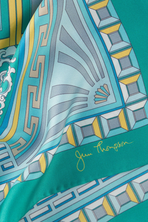 Shape of Jim Thompson House Silk Scarf in Green