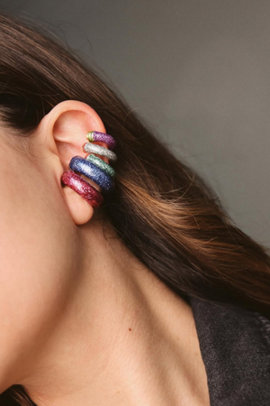 Earcuff Orbit Mini Glitter -  Mint