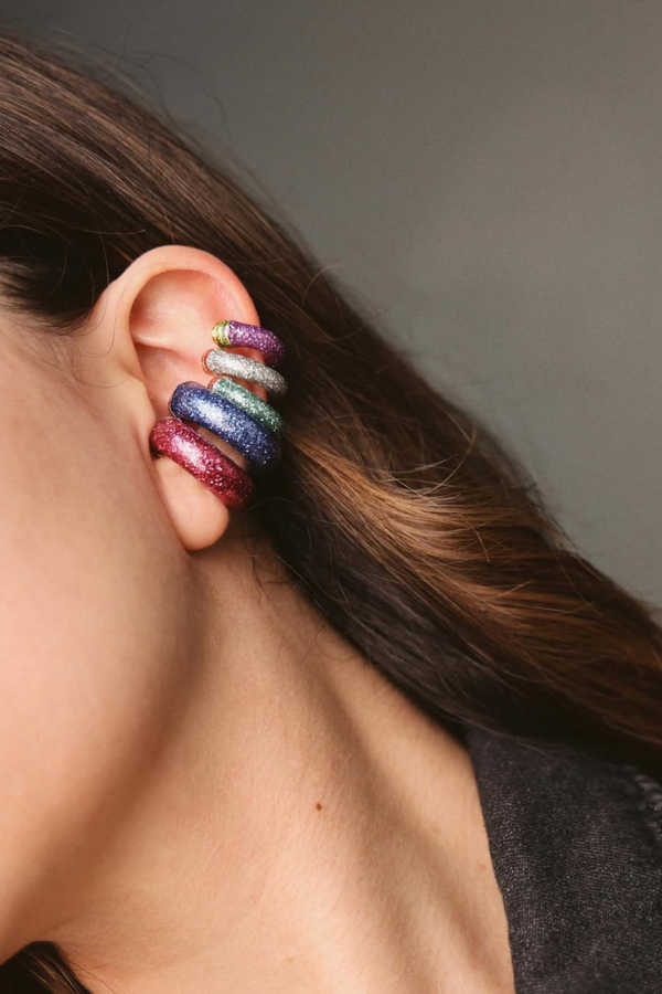 Earcuff Orbit Mini Glitter -  Mint