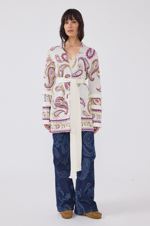 Jimi Jude Jacquard Cardigan Cream