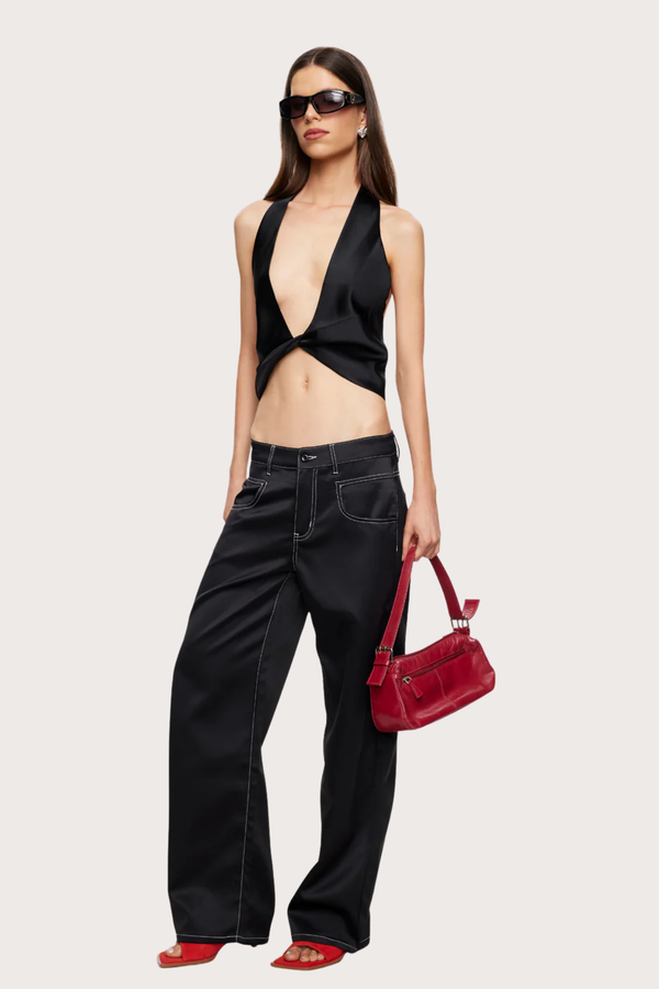 Serenity Satin Pant - Noir