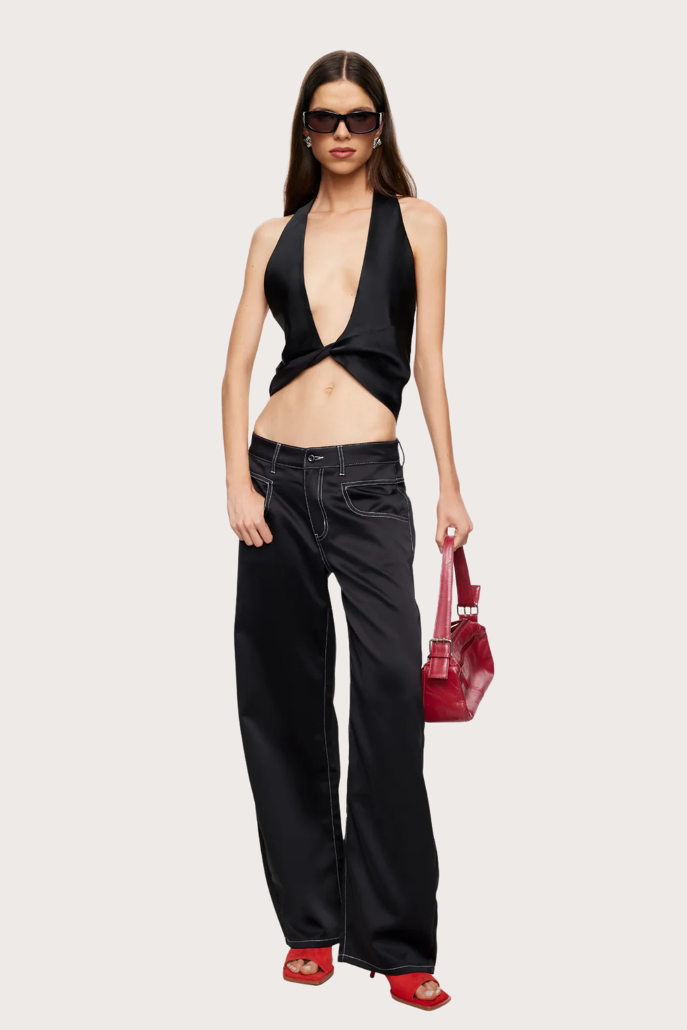 Serenity Satin Pant - Noir