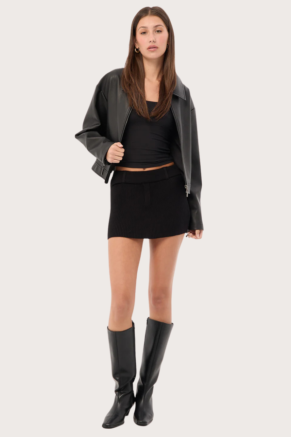 North Light Knit Skirt in Onyx