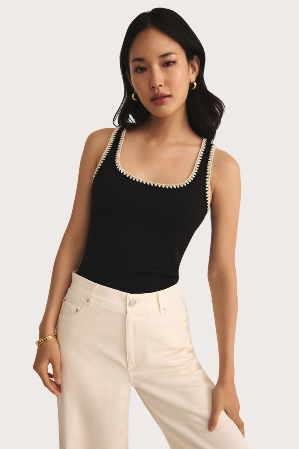 Jaidynn Rib Tank - Black