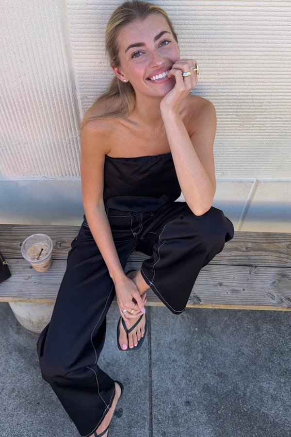Serenity Satin Pant - Noir