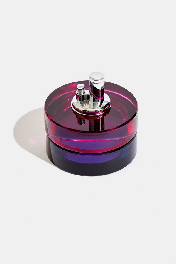 Glass Tabletop Lighter in Mixed Berry