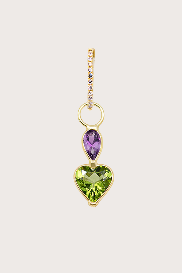 Drop & Heart Earring Charm