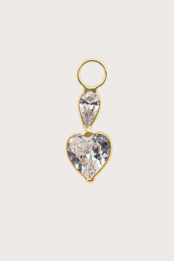 Drop & Heart Earring Charm