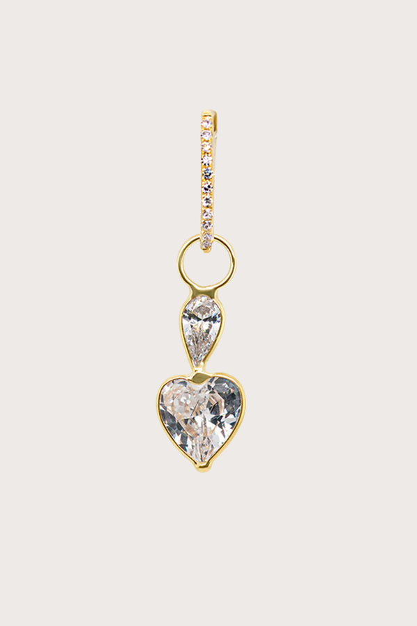 Drop & Heart Earring Charm