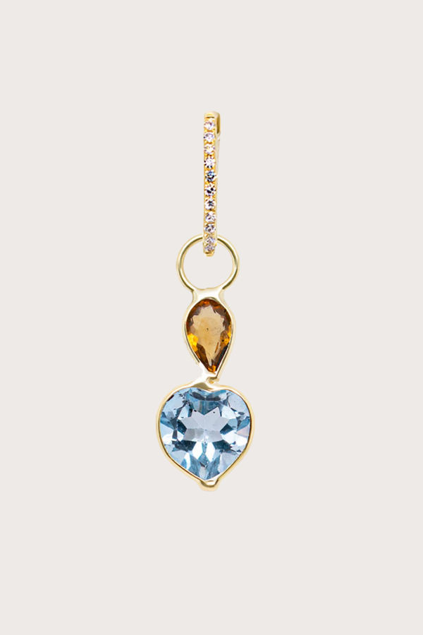 Drop & Heart Earring Charm