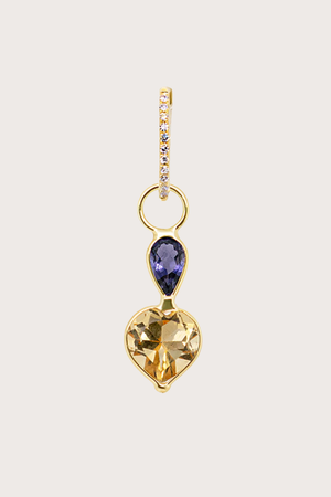 Drop & Heart Earring Charm