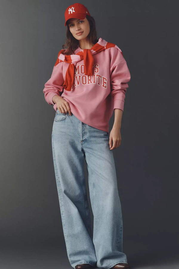 The Mom's Favorite Sweatshirt in Deep Cherry