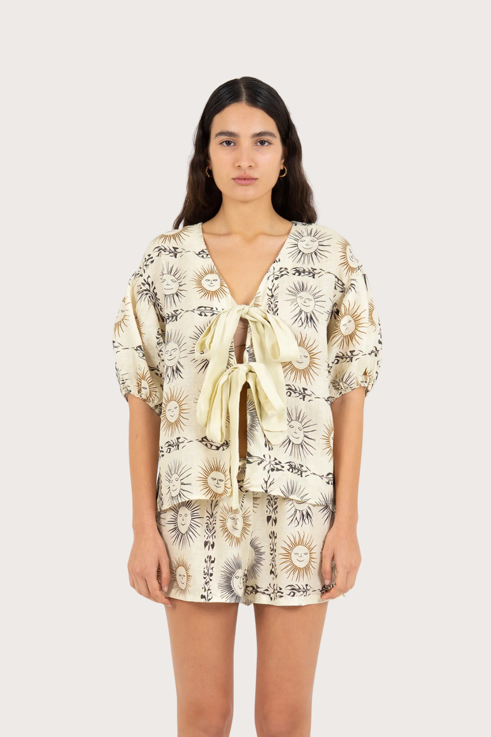 Soleil Spirit Sun-Printed Top