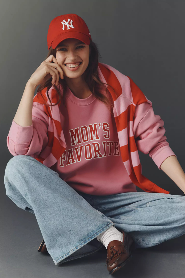 The Mom's Favorite Sweatshirt in Deep Cherry