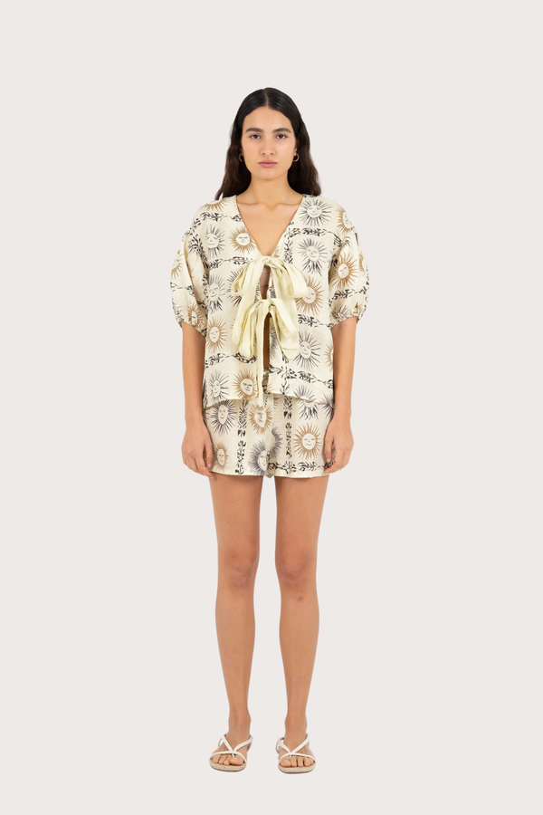 Soleil Spirit Sun-Printed Top