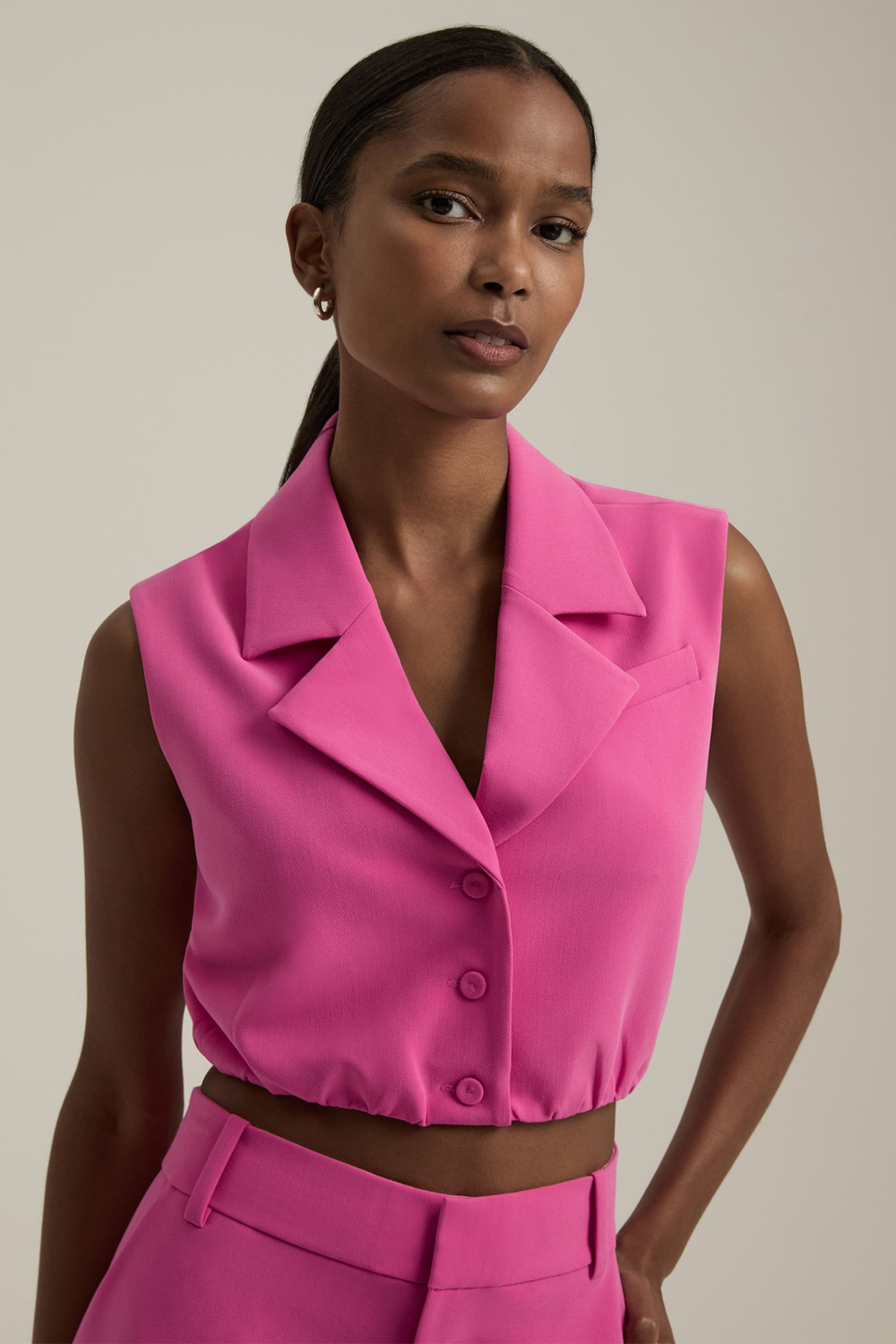 The Audrey Vest in Pink