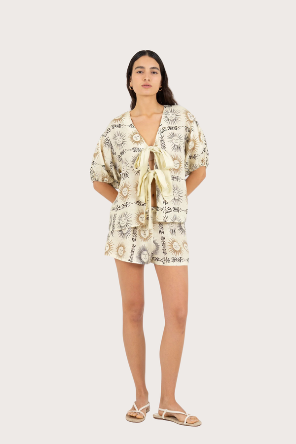 Soleil Spirit Sun-Printed Top