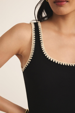 Jaidynn Rib Tank - Black