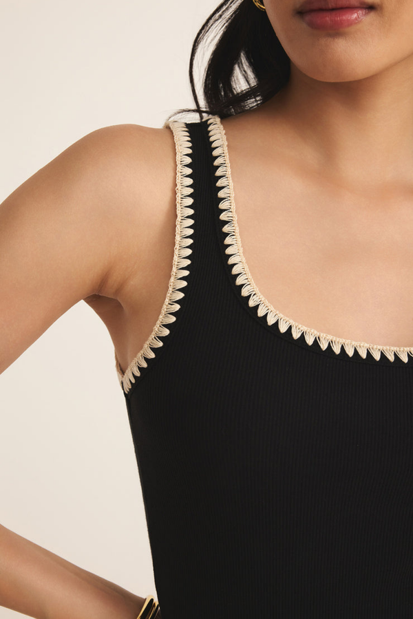 Jaidynn Rib Tank - Black