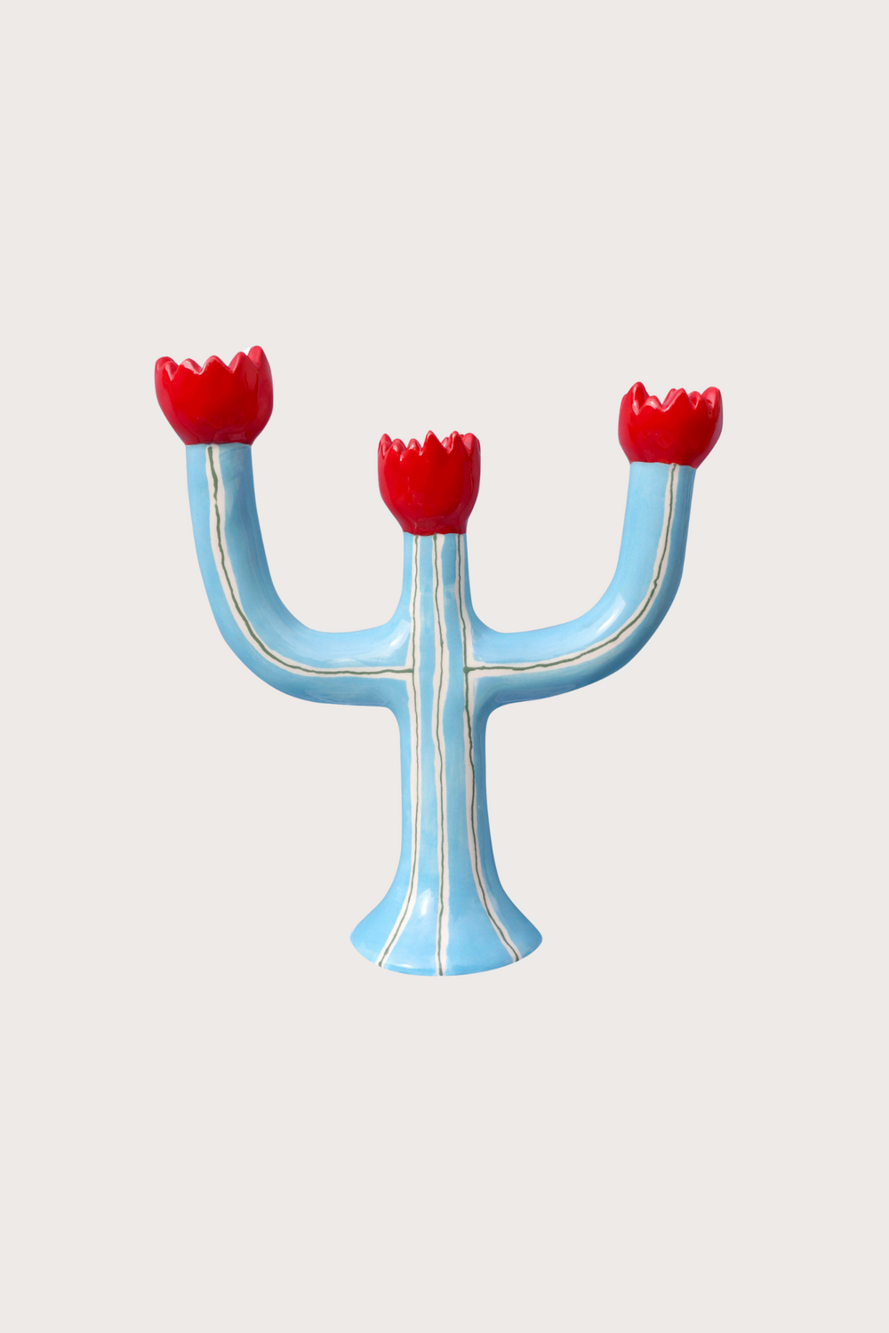 Tulip Turquoise Candleholder