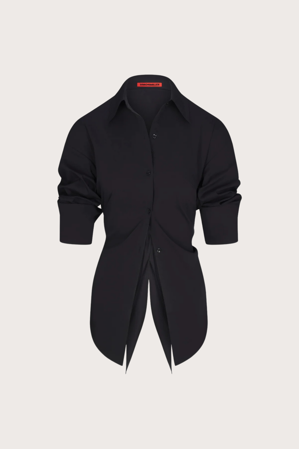 Loch Poplin Button Up in Black
