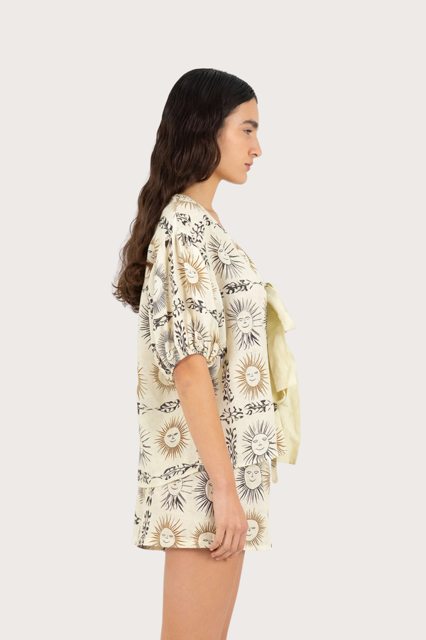 Soleil Spirit Sun-Printed Top