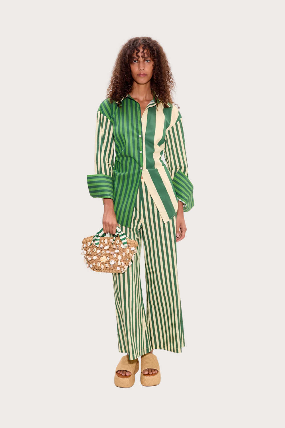 Toni Poplin Pant in Gummy Green