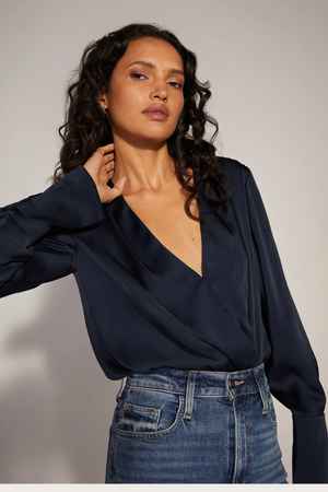The Date Blouse in Navy