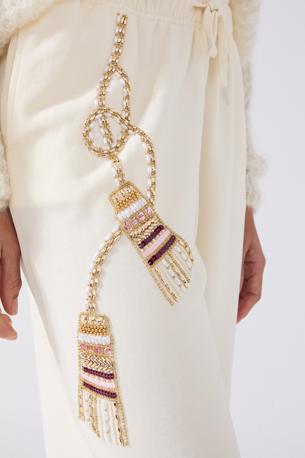 Tassel Beaded Sweatpants