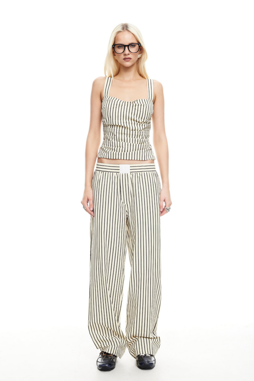 Cobain Pant in Cream Stripe